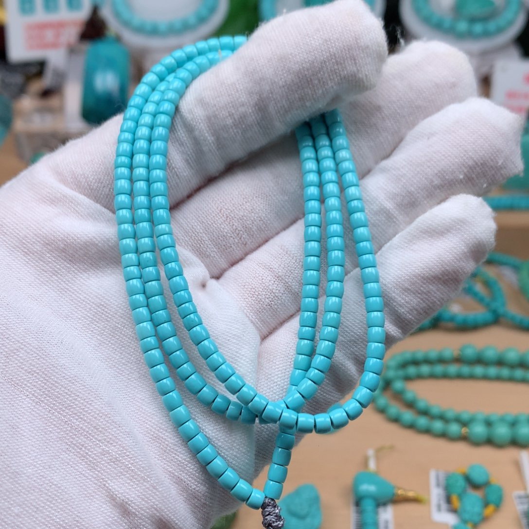 绿松石未镶嵌珠宝奇石3.5mm