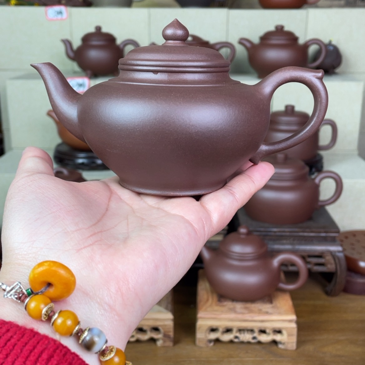 【闪购商品】紫砂茶壶百*果紫泥笑樱壶～容量：240