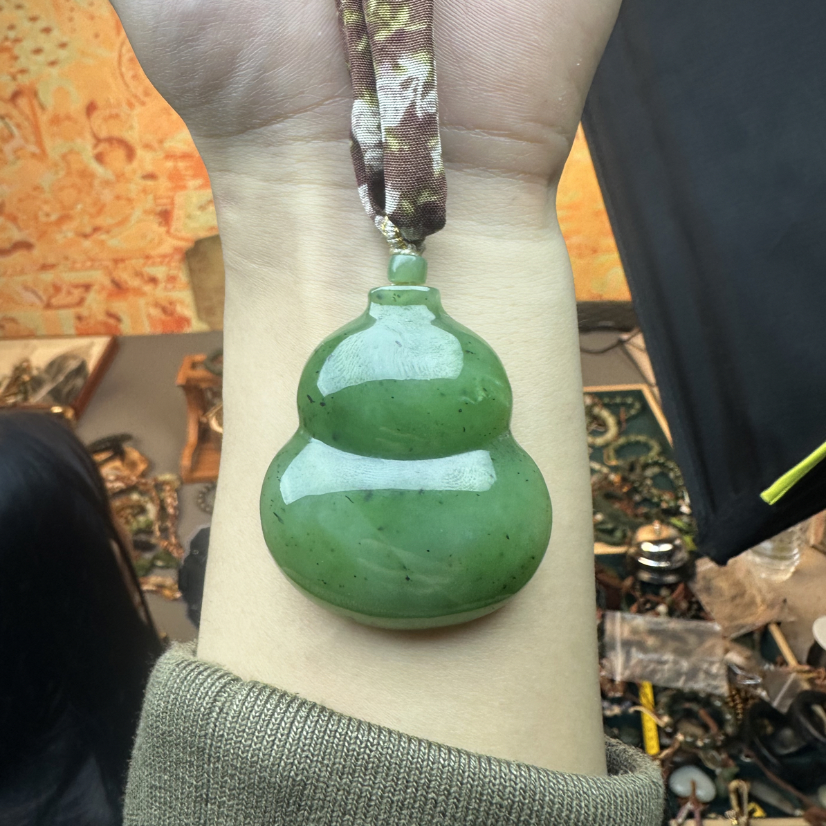 俄罗斯碧玉大葫芦丝巾精品挂件（拍一发一多样性发货）