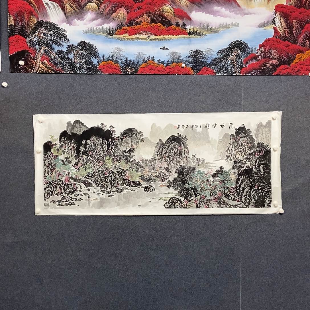 国画小六尺山水一副