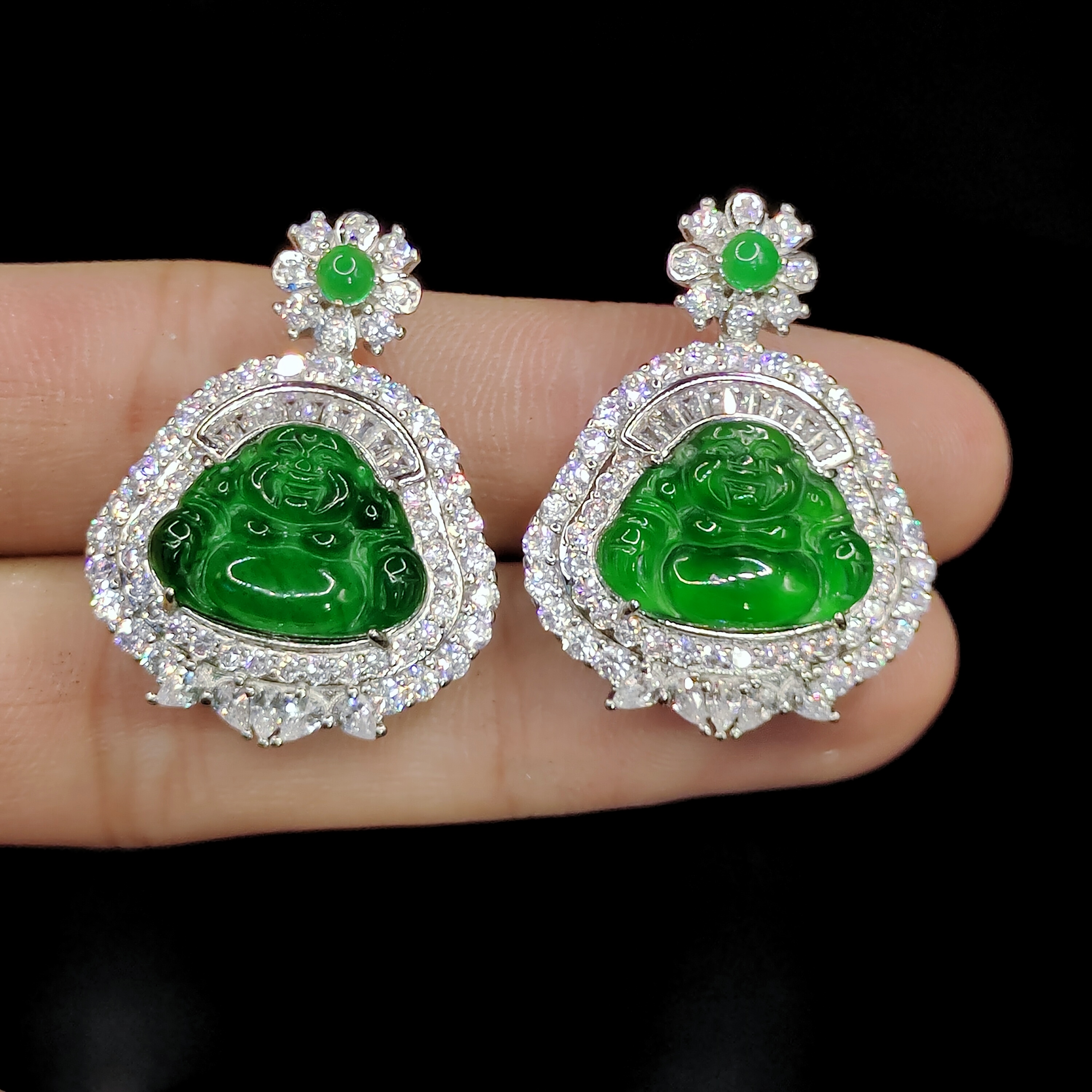 【老三珠宝】翡翠佛公吊坠赠链RL【多样性发其一】约13-16-5mm