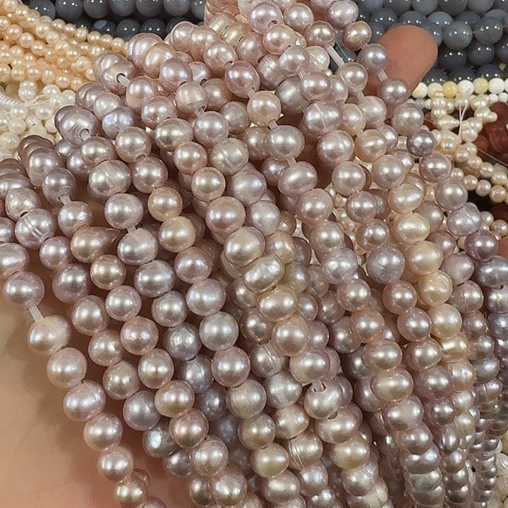 玛瑙/玉髓合金珠宝半成品一条紫色大孔珠