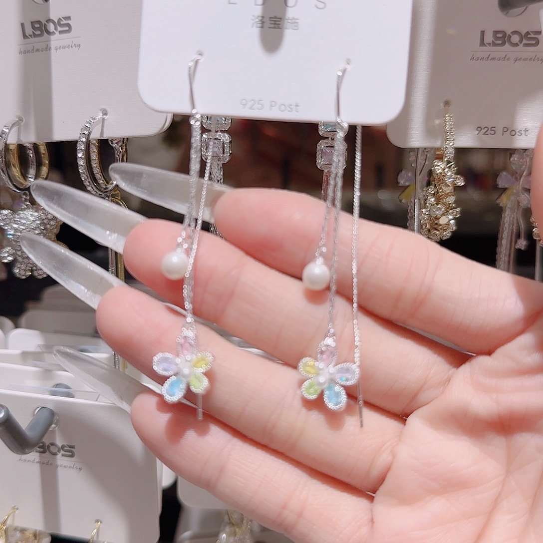 锆石铜合金925银耳环