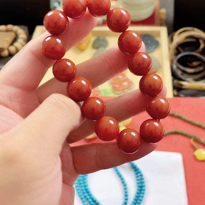 玛瑙/玉髓手链合金玛瑙手链