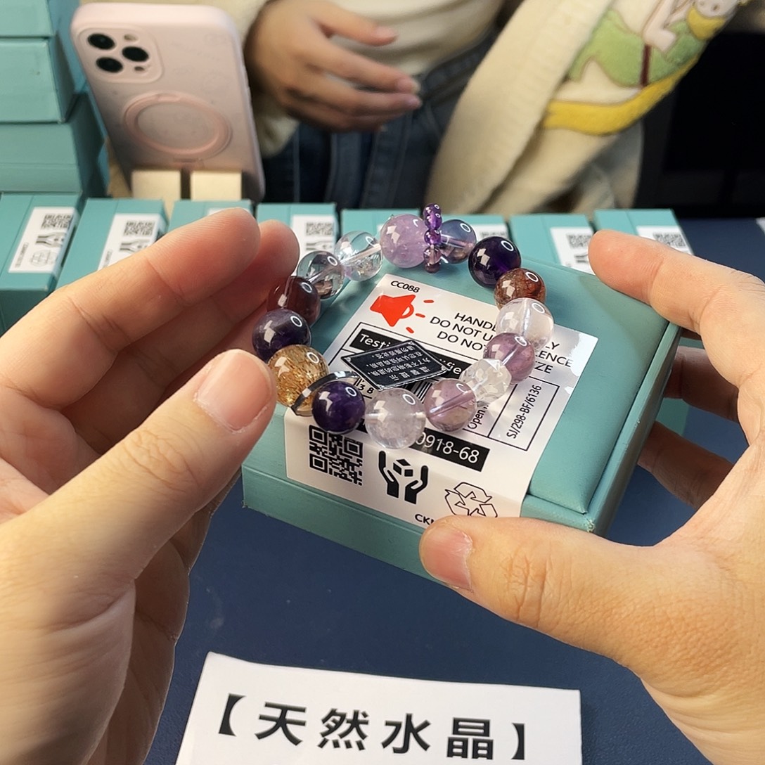 水晶银S925镶嵌手链