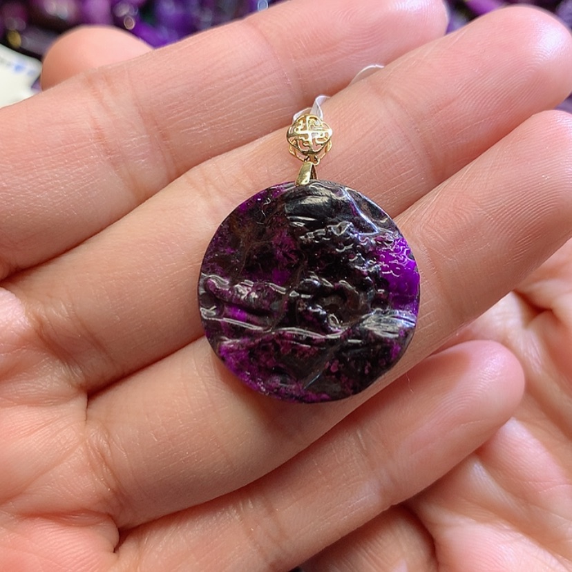 【闪购商品】苏纪石（舒俱来）吊坠18K金镶嵌