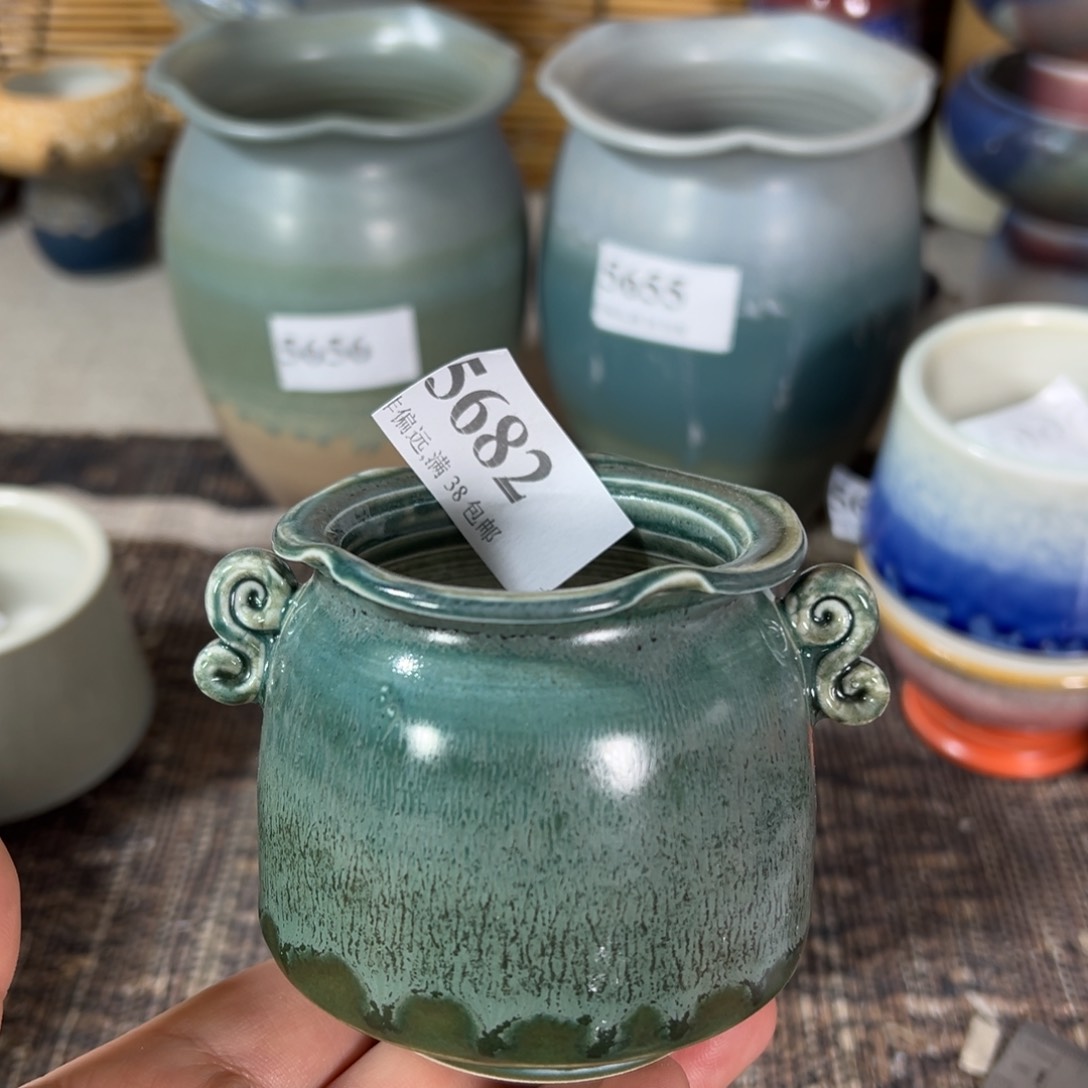 红陶景德镇手工花盆