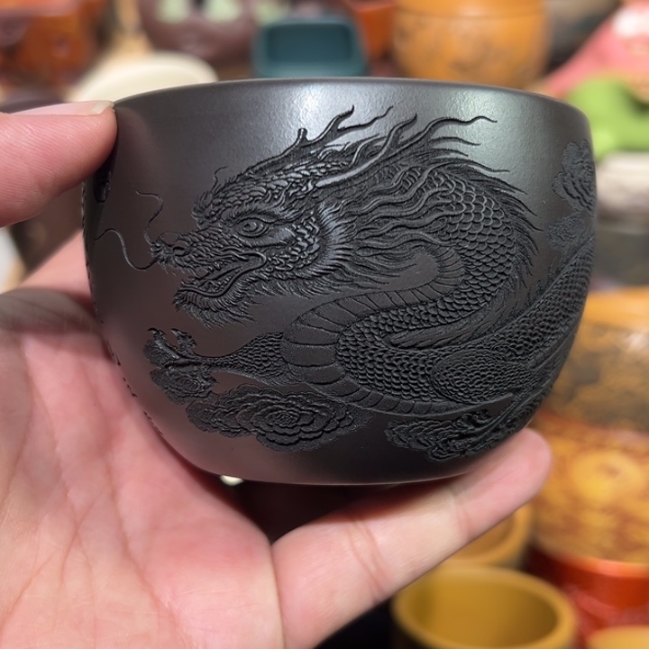 紫砂茶杯宜兴紫砂主人杯