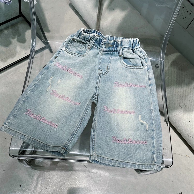 【清货】2025夏洋气潮流刺绣五分牛仔裤 D555 555 M