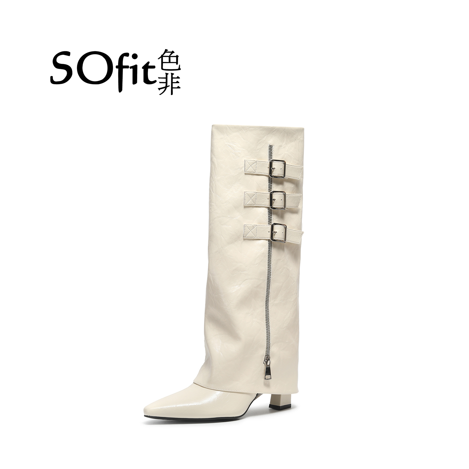 色非【丹丹-鹿鹿乱撞】增高7.5cm时尚潮流百搭女士时装靴25M57