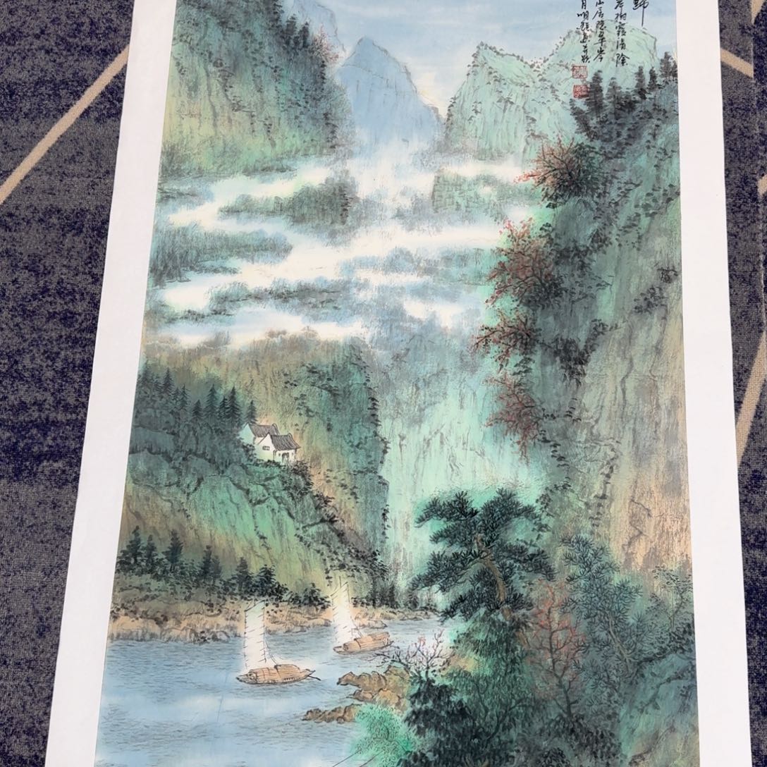 国画纯手绘山水花鸟