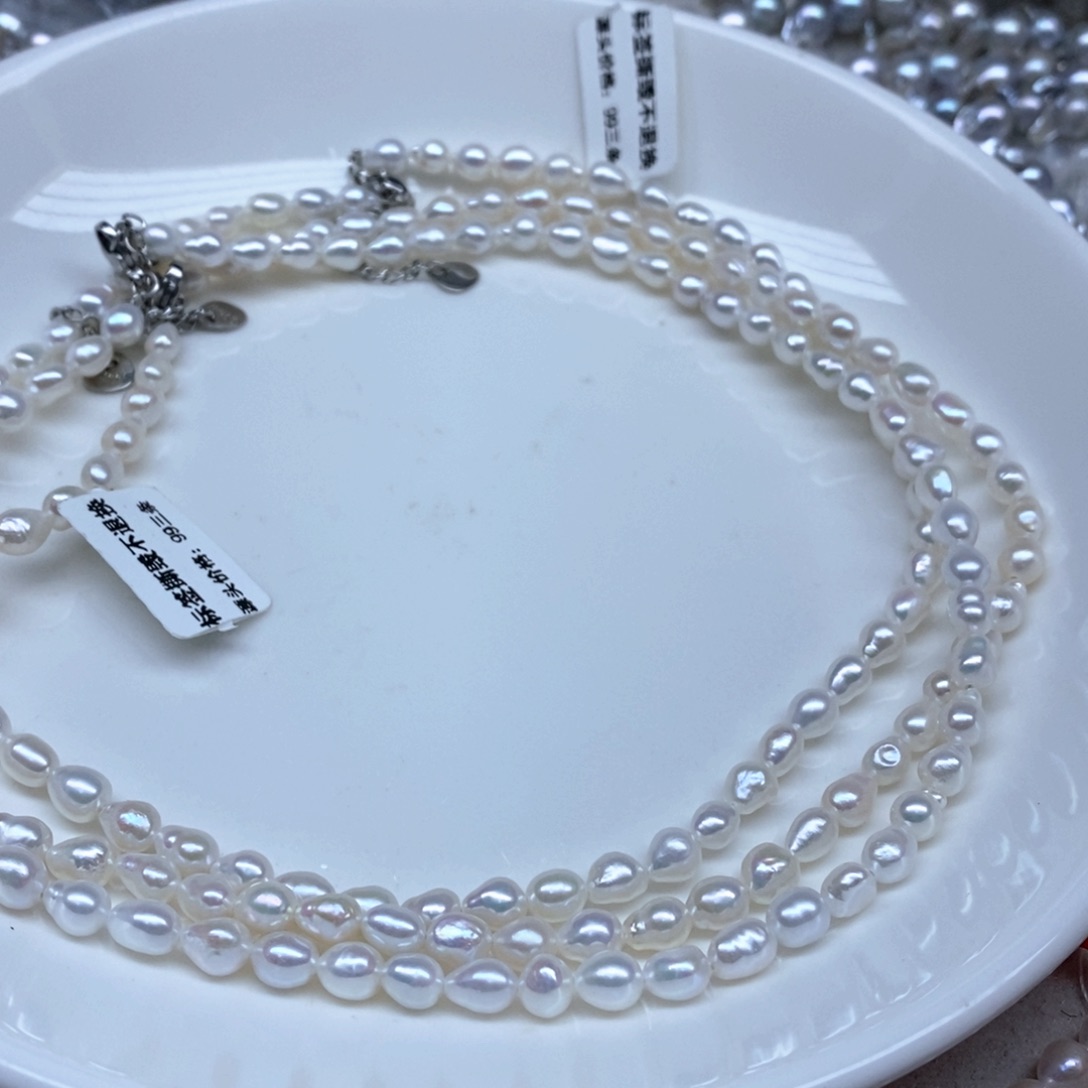 未镶嵌颈饰淡水珍珠多样性发3条