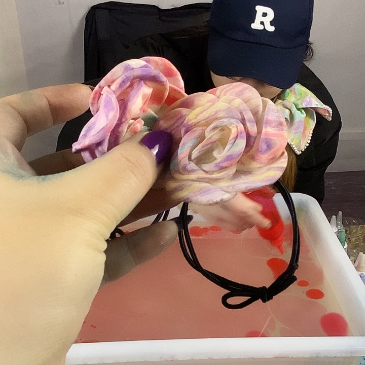 ****娅大理石磁石玫瑰一对