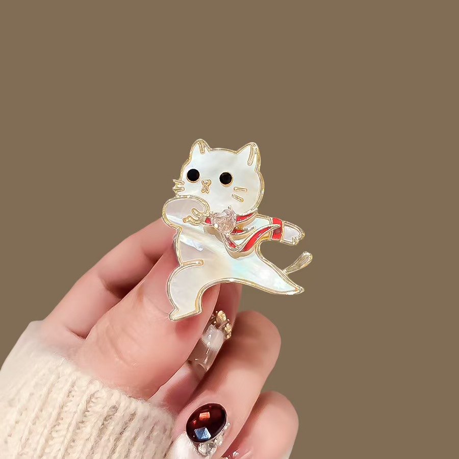 铜合金胸针 【可爱猫咪】秋冬款猫咪胸针女卡通设计感小众精致时尚