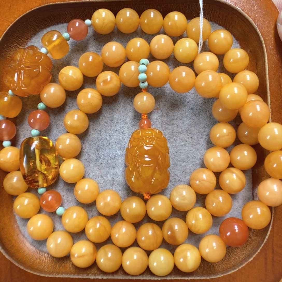 未镶嵌蜜蜡手串蜜蜡手串