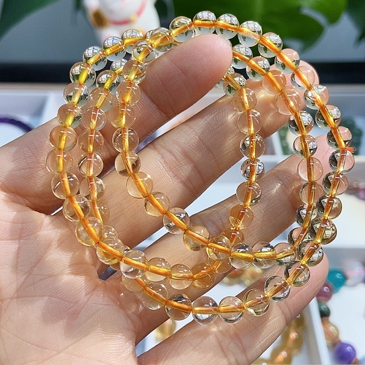 水晶手链未镶嵌黄水晶