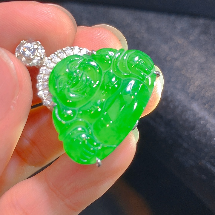 【闪购商品】翡翠颈饰银S925镶嵌翡翠