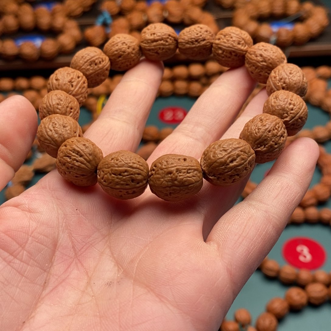 文玩核桃手串14尺寸金豆
