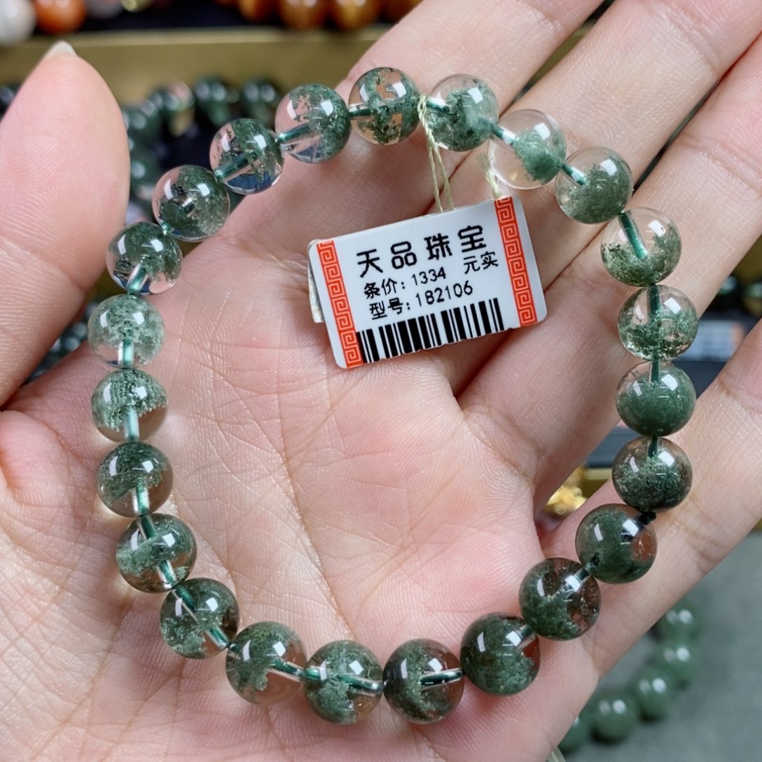 水晶手串未镶嵌绿幽灵绿幽灵182106