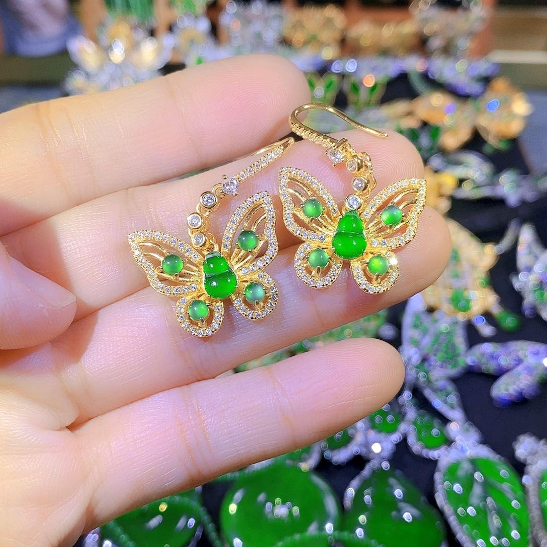 吊坠(不含链)银S925镶嵌翡翠