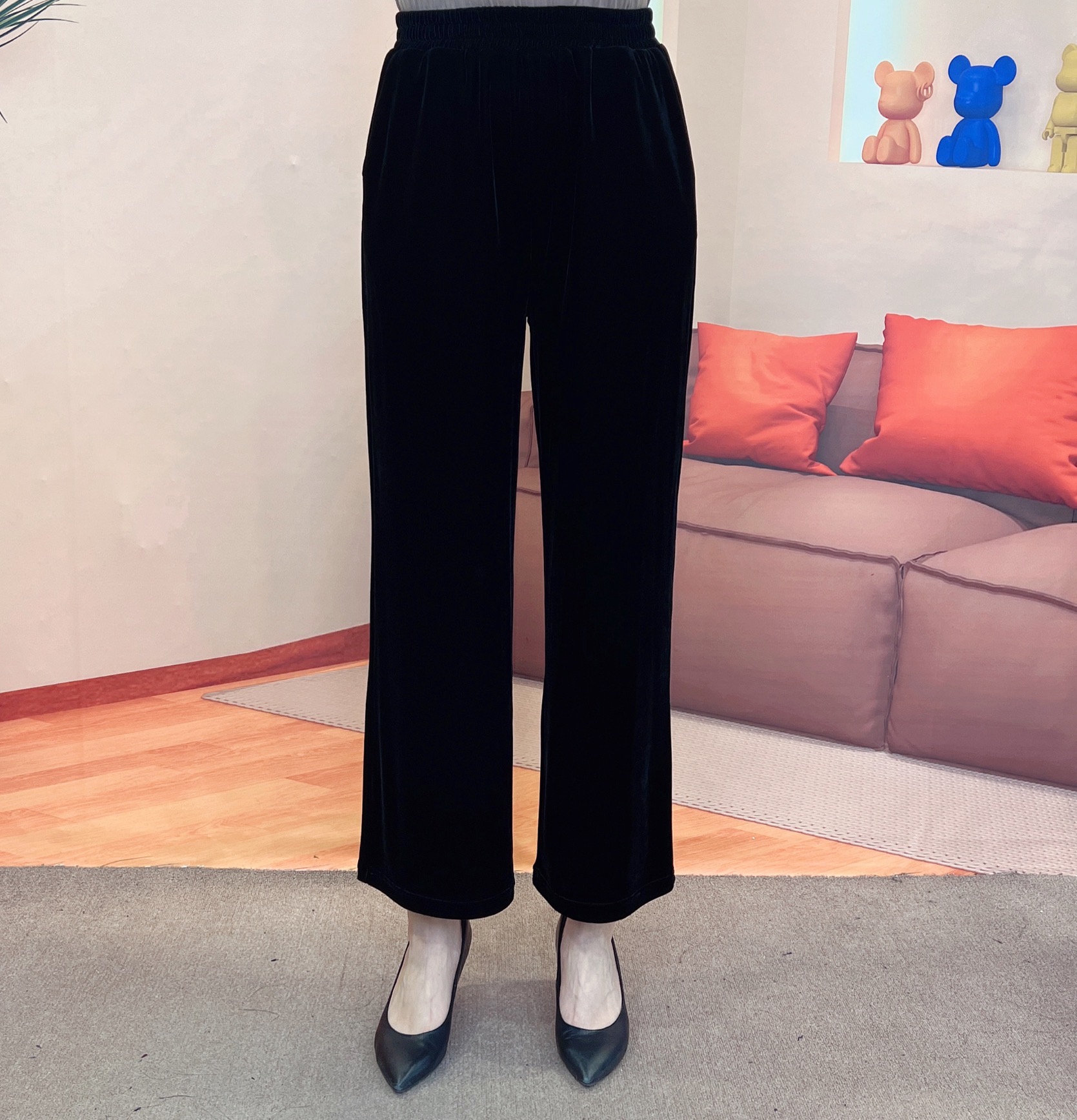 【宝藏衣橱上新】女士宽松桑蚕丝裤阔腿裤高腰宽松九分阔腿裤（娜）