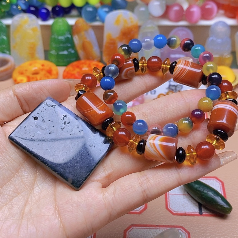 【闪购商品】玛瑙/玉髓颈饰未镶嵌浮*