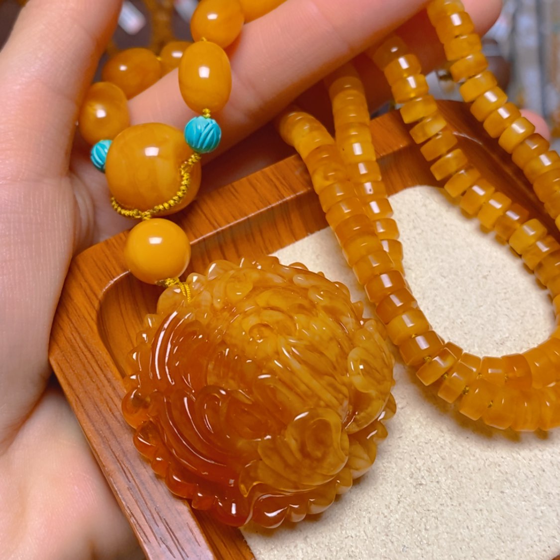 【闪购商品】蜜蜡颈饰未镶嵌项链