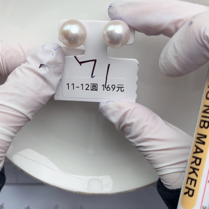 淡水珍珠耳饰银S925镶嵌