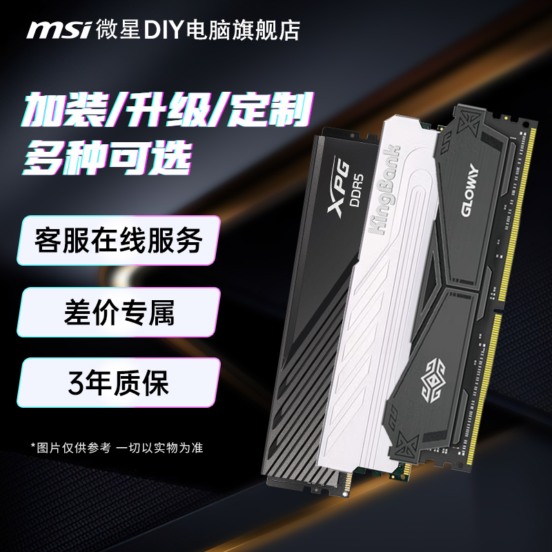 【拍下主机 内存自助升级】威刚龙耀天策天煞银爵黑爵星刃DIY电脑 