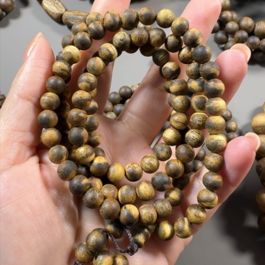 沉香手串奇楠高油脂留疤多圈17g