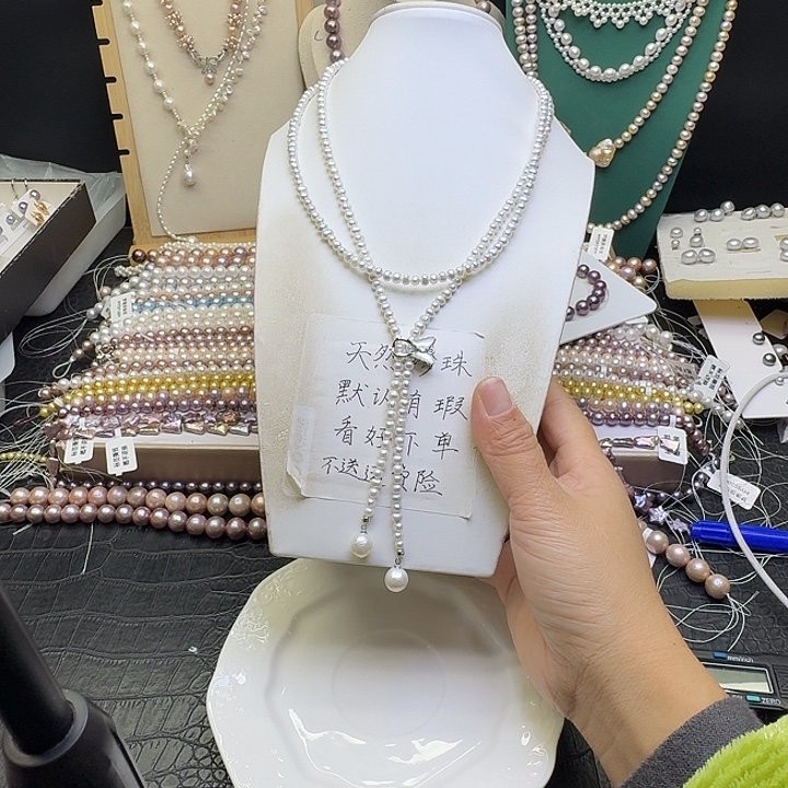 合金淡水珍珠耳饰