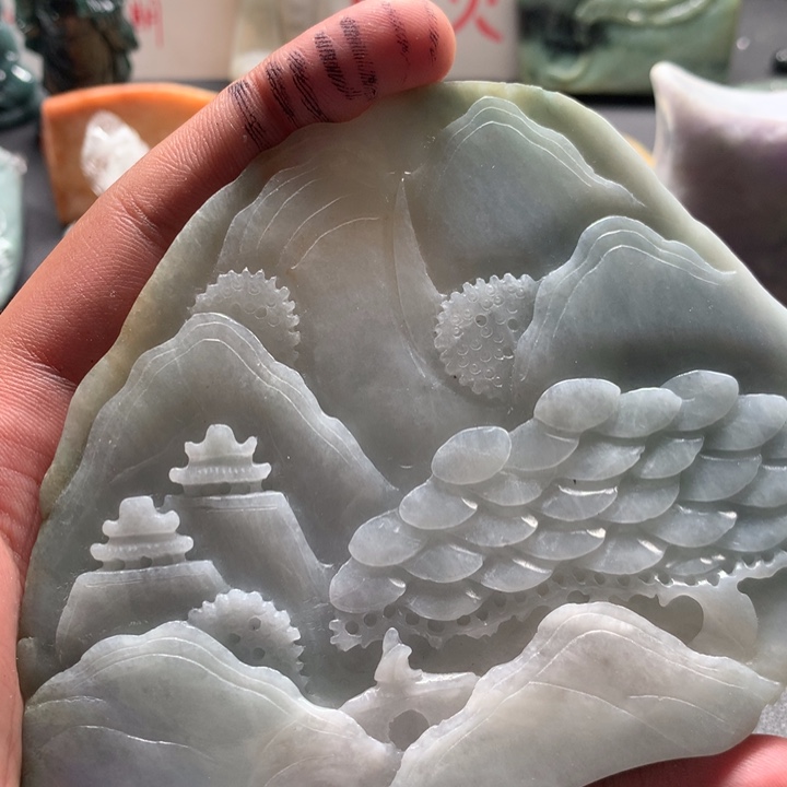 翡翠未镶嵌颈饰保真天然a货翡翠