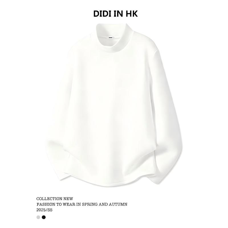 2025秋冬半高领德绒打底衫百搭痞帅正是江南好风景