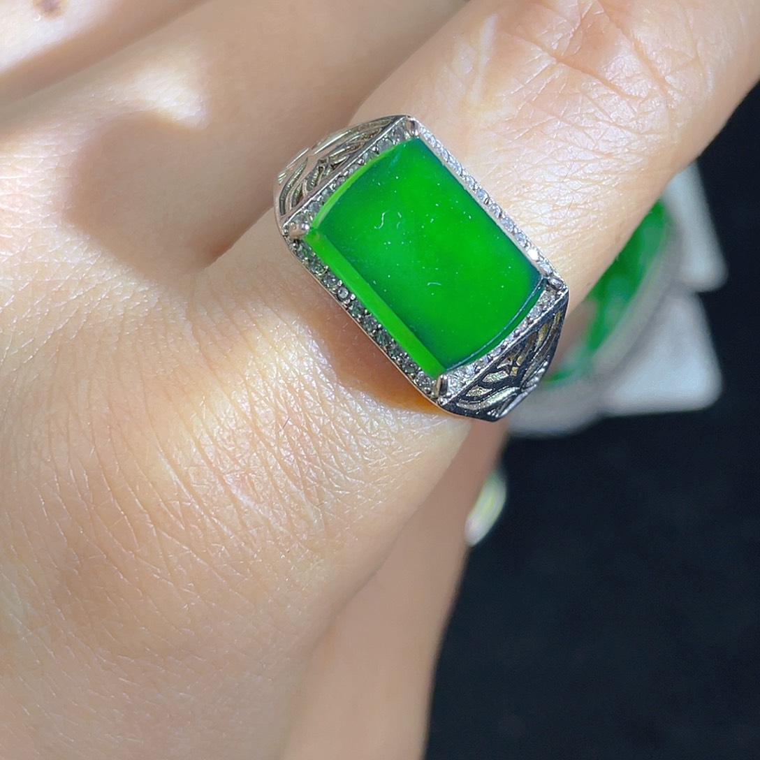 翡翠吊坠(不含链)银S925镶嵌