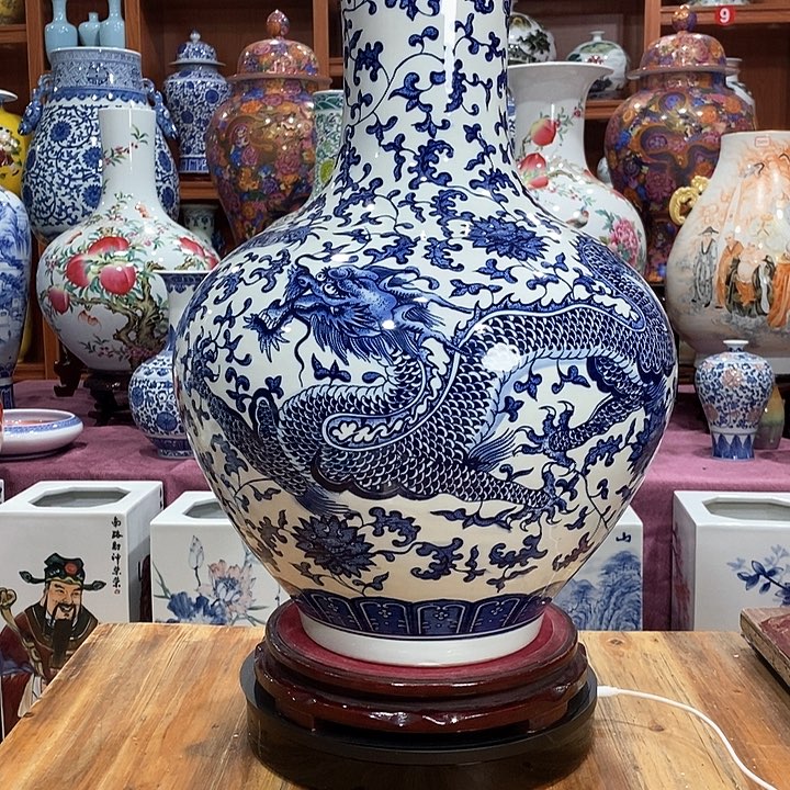 景德镇陶瓷花瓶摆件鸡*虎