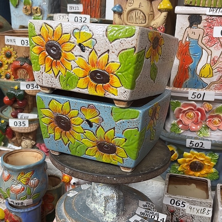 粗陶材质多肉花盆