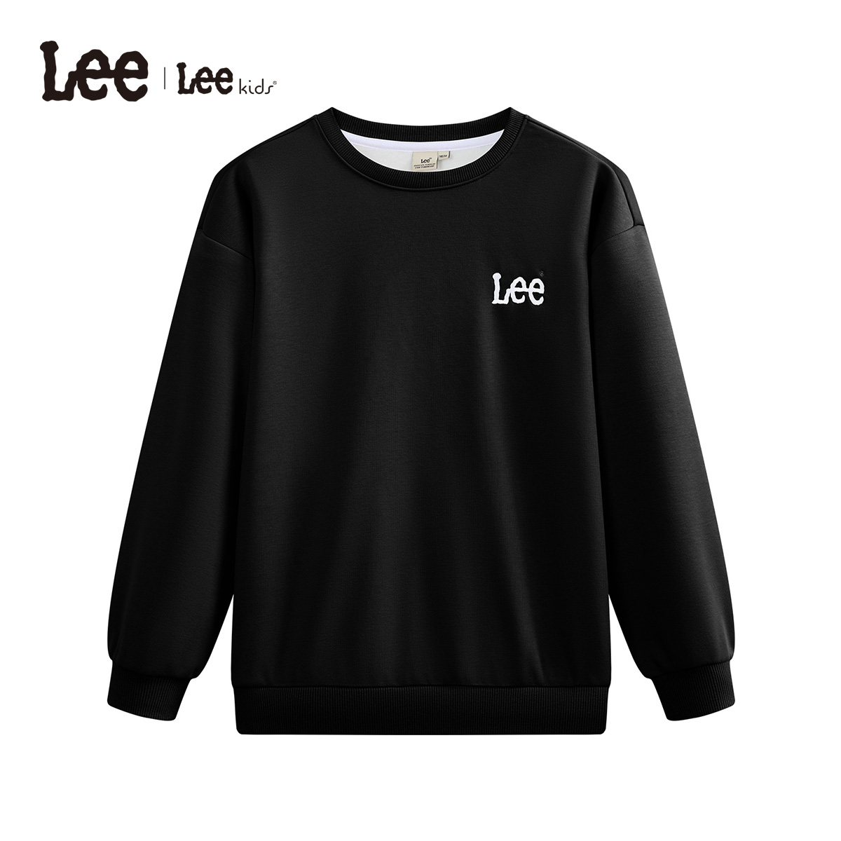 线下同款lee童装秋冬加绒圆领卫衣保暖锁温男女同款LK4X1FUT0125