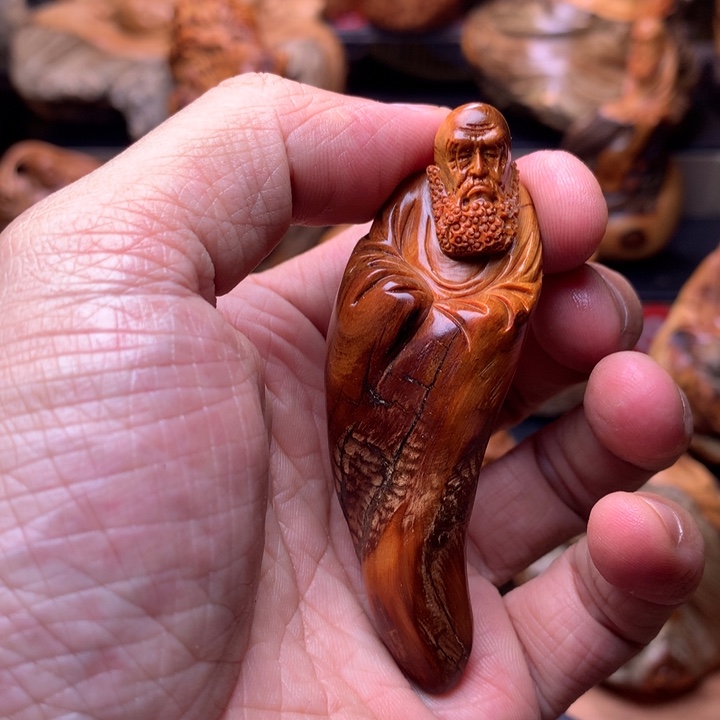 柏木（崖柏）崖柏陈化料手把件