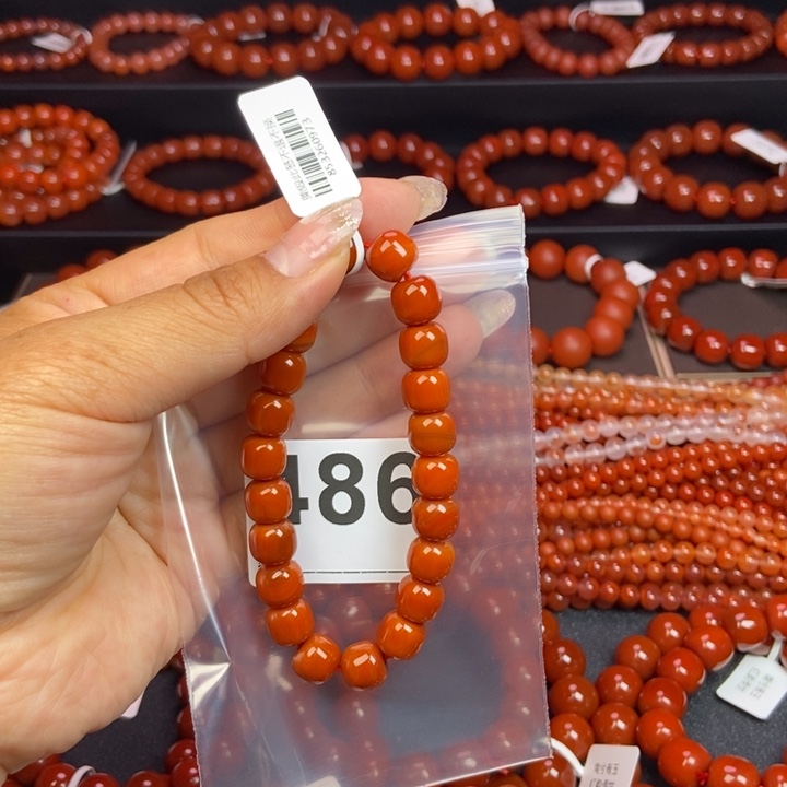 玛瑙/玉髓手串未镶嵌顺**然