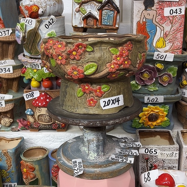 粗陶材质多肉花盆