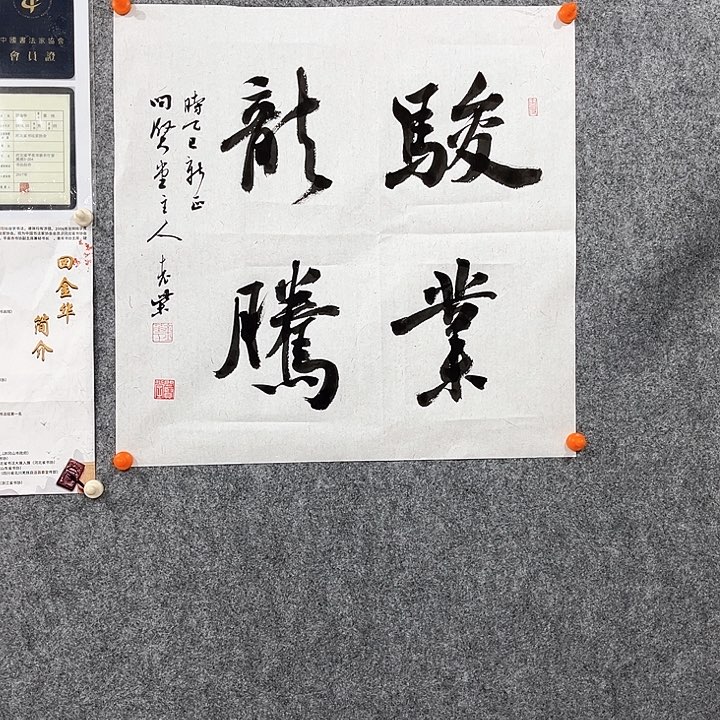 回金华老师作品俊业龙腾48×48厘米