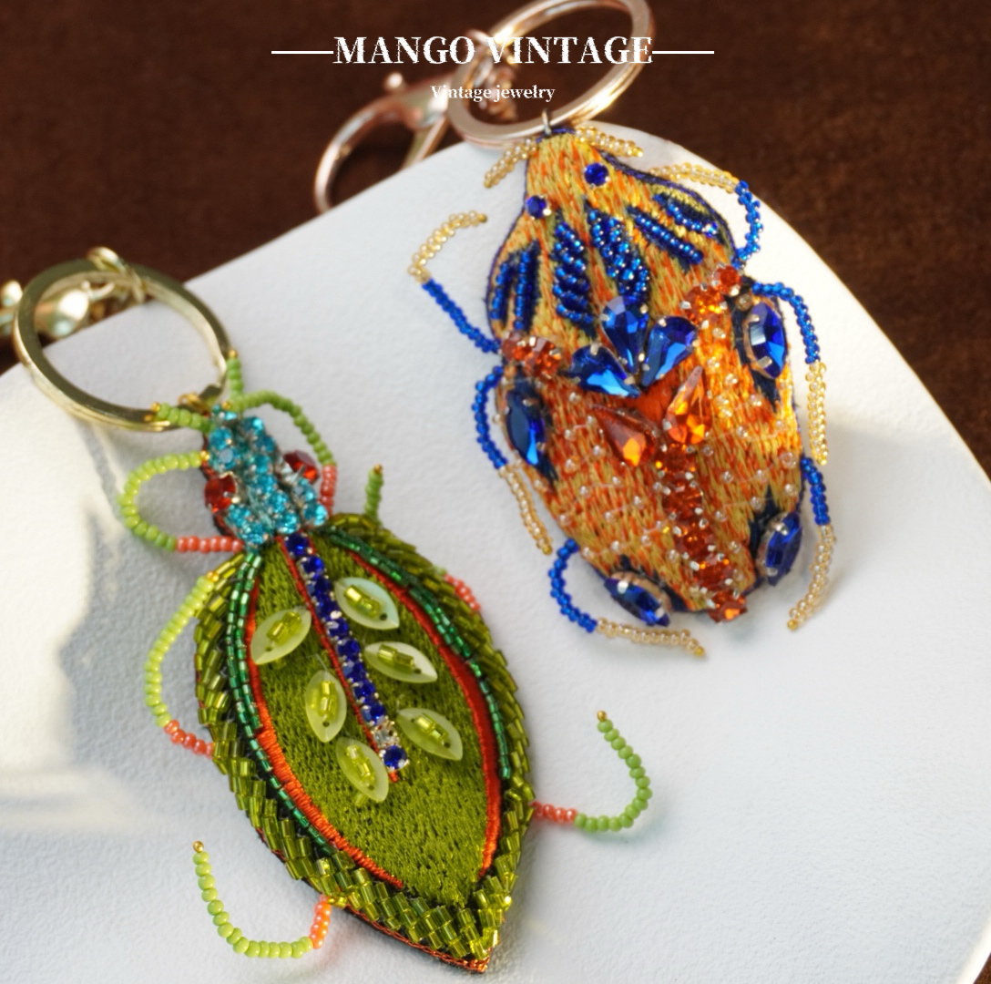 铜合金胸针 法绣虫子胸针镶嵌重工时尚[正品中古]