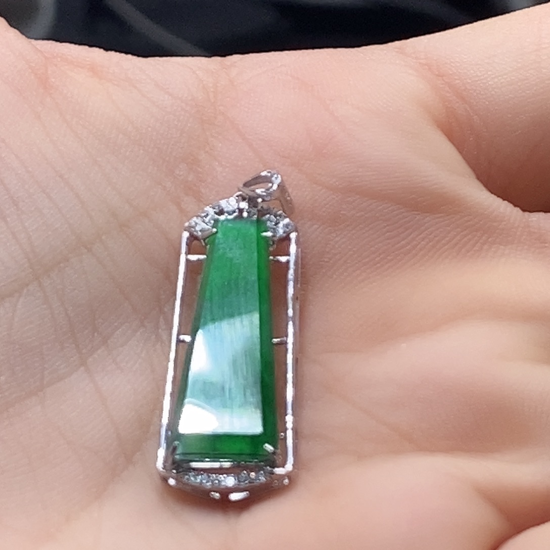 翡翠银S925镶嵌颈饰