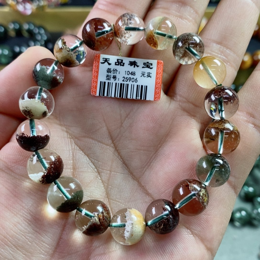 水晶手串未镶嵌四季幽灵25906