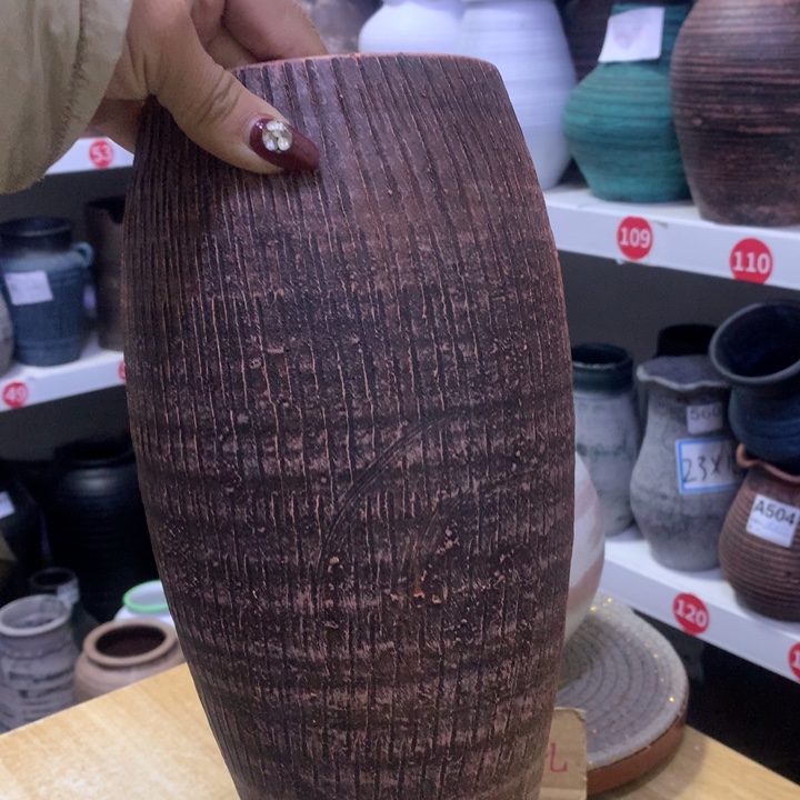 【闪购商品】红陶粗糙盆默认打孔高28口12