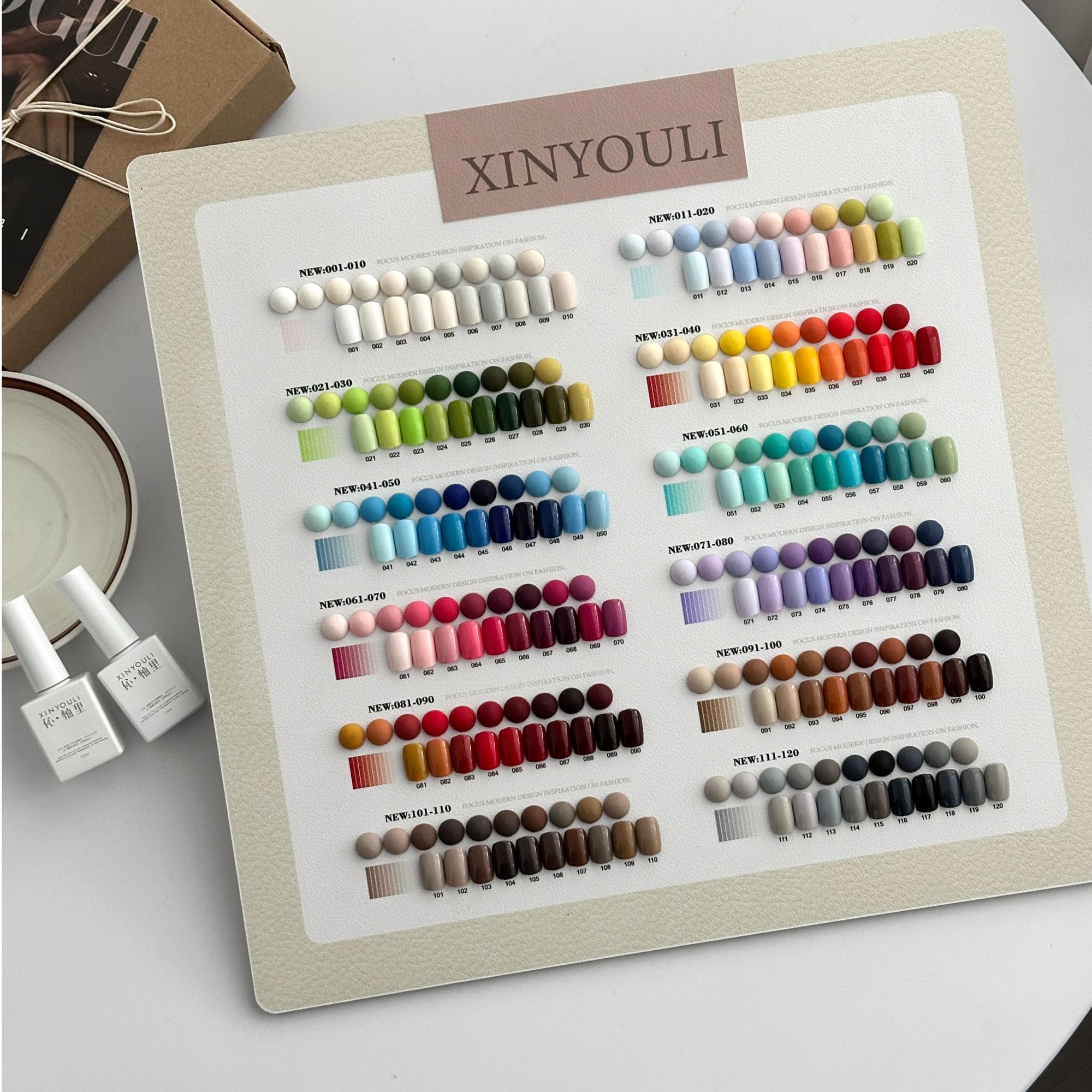 【希妹甄选】伈柚里新款120色小泡芙实色开店套胶（涂好色板）