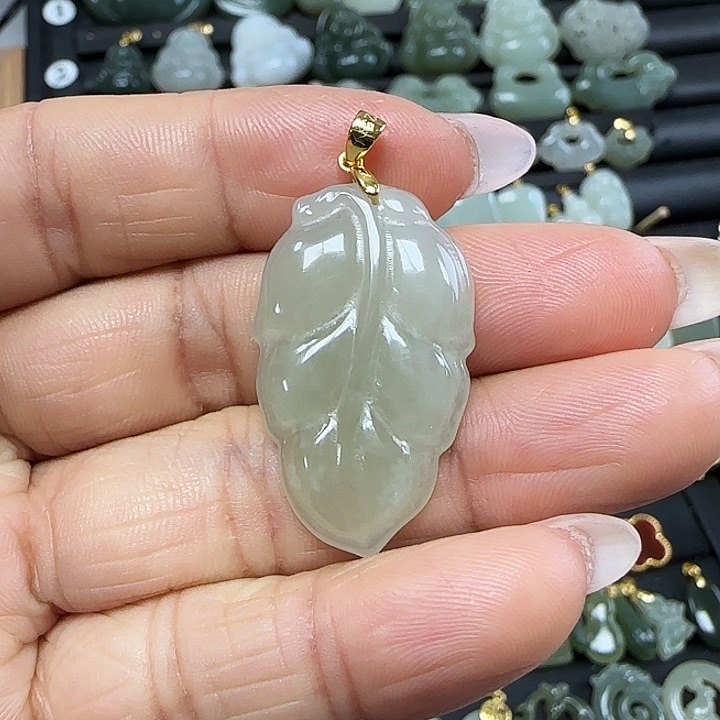 和田玉吊坠(不含链)银S925镶嵌