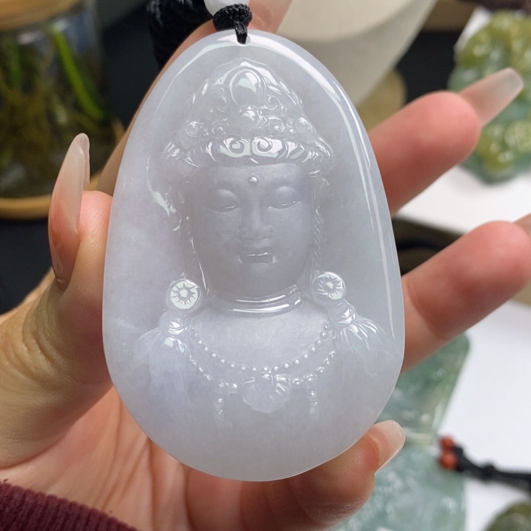 翡翠颈饰未镶嵌缅甸天然A货翡翠