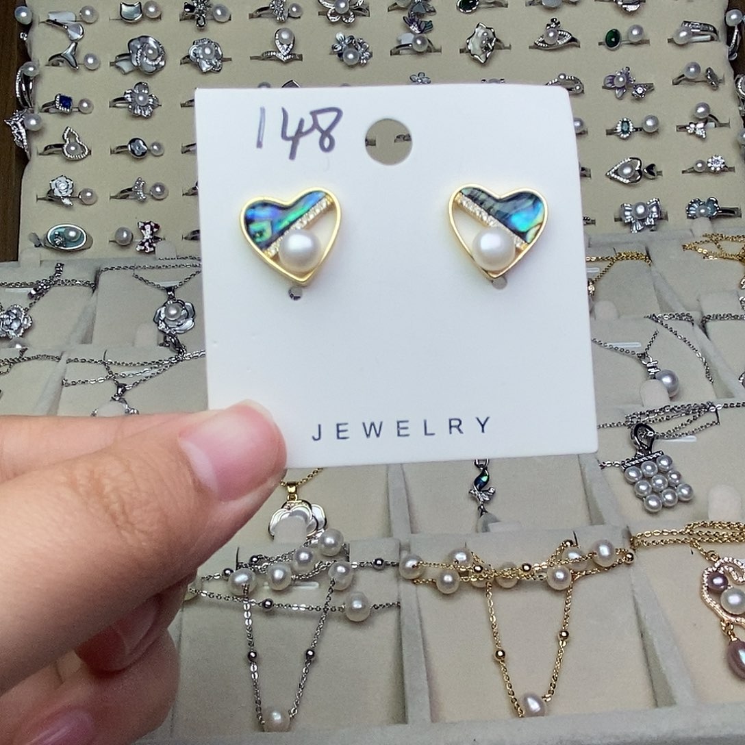 耳饰淡水珍珠银S925镶嵌