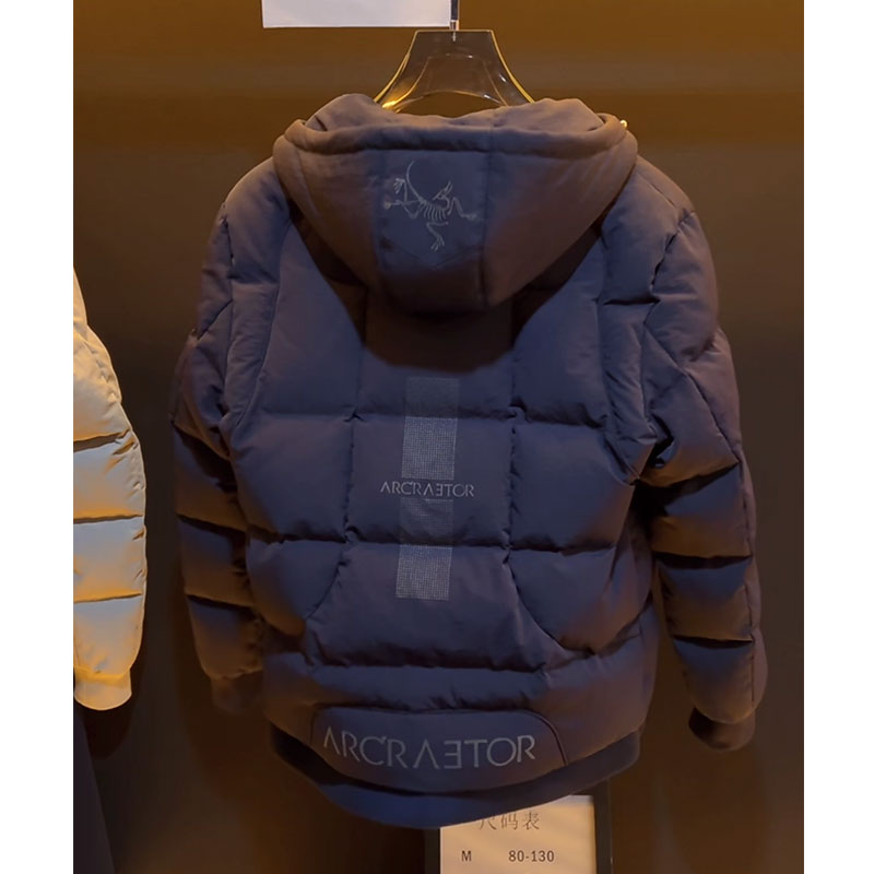 欧货轻奢高定大牌男装外套2025冬季新款鸟家字母烫印厚款羽绒服潮